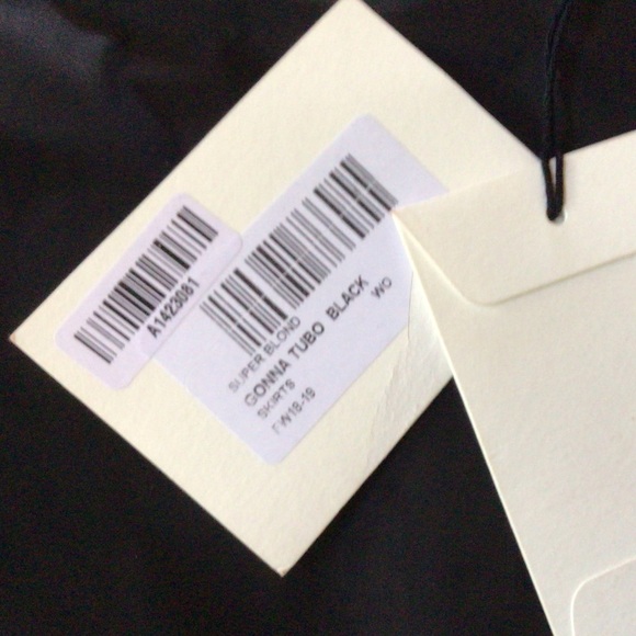 Super blond Tubo Skirt, Black, Size 38, New with tags - Picture 6 of 6